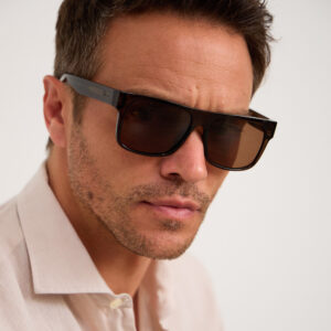 Simon Brown Square Sunglasses