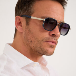 Vincent Navy Aviator Sunglasses