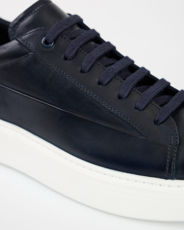 Navy Polished Step Sneakers