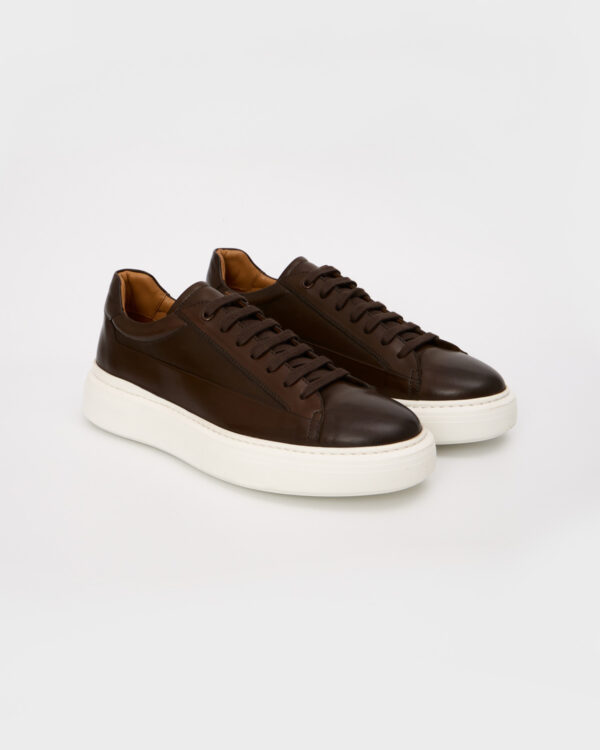 Brown Polished Step Sneakers