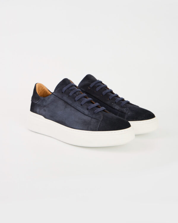 Navy Simple Suede Sneakers