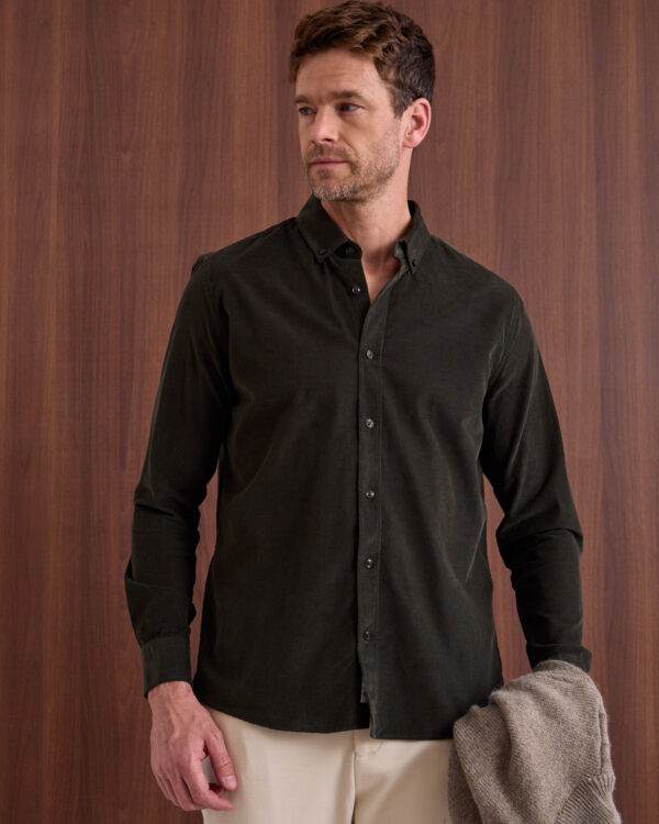 Olive Calm Corduroy Shirt