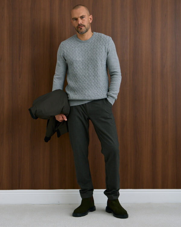 Olive Defined Frame Trousers