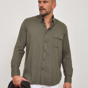 Olive Essential Cotton Shirt