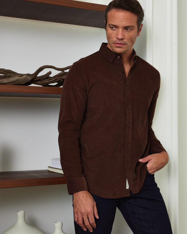 Brown Calm Corduroy Shirt