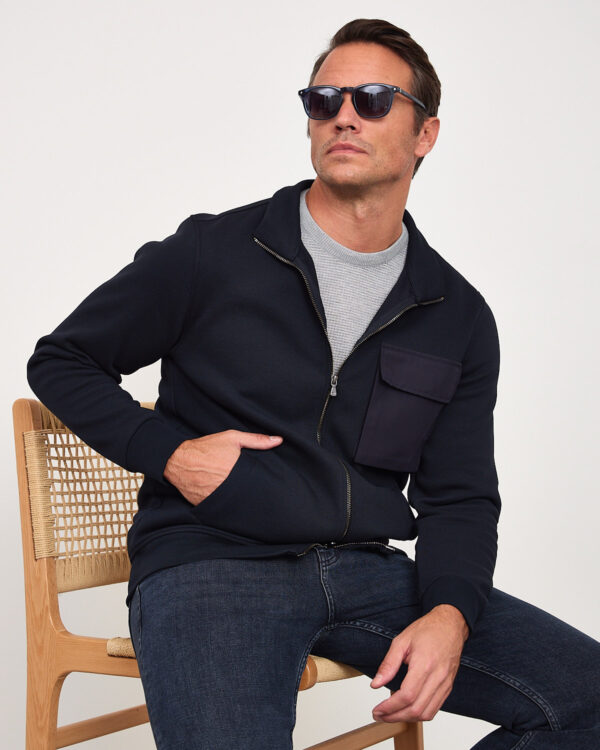 Navy Contemporary Cardigan