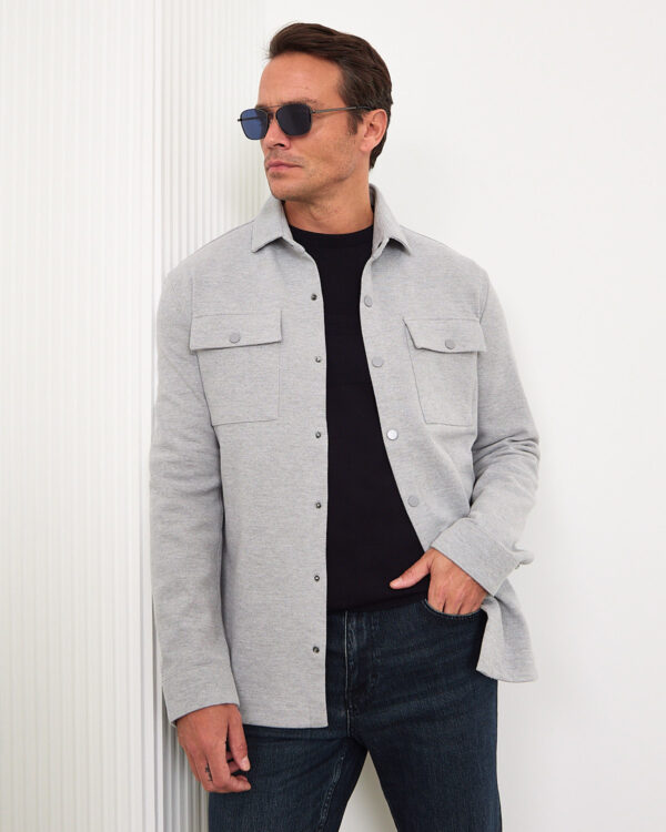 Grey Essential Cotton Light Jacket