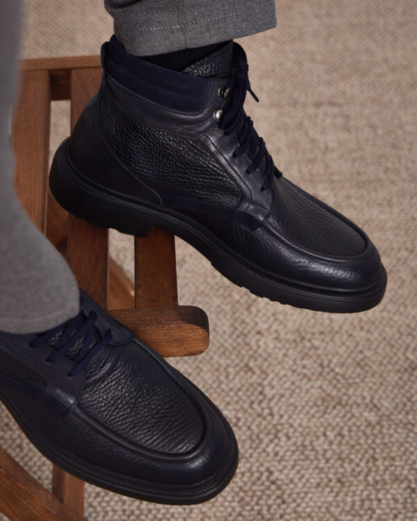 Navy Modern Rugged Boots