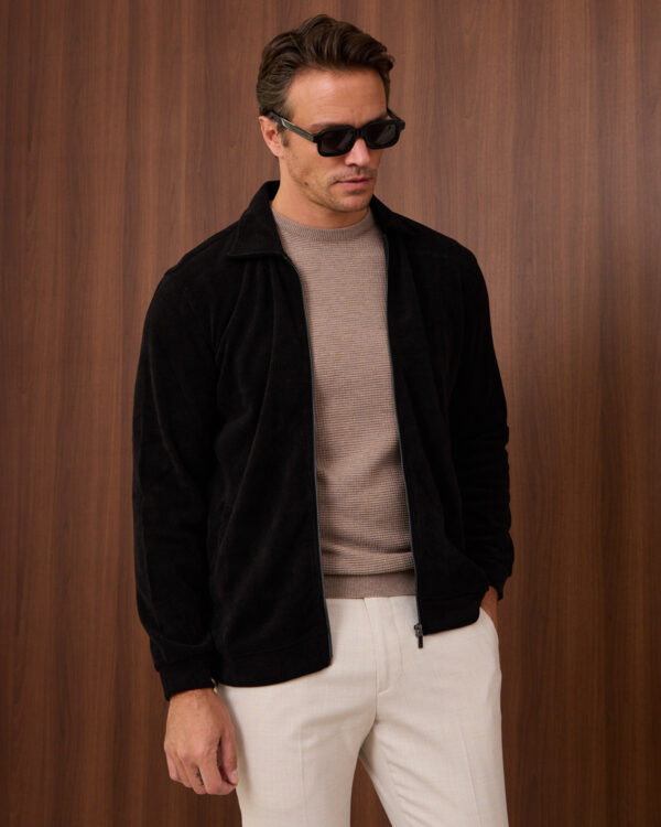 Black Corduroy Light Jacket