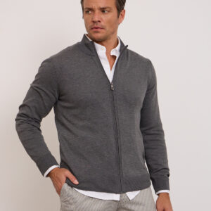 Grey Minimal Cardigan