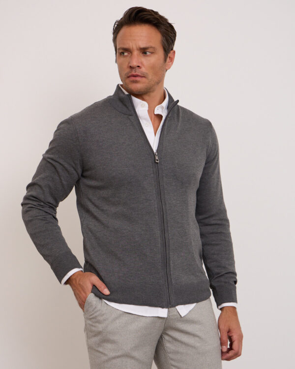 Grey Minimal Cardigan