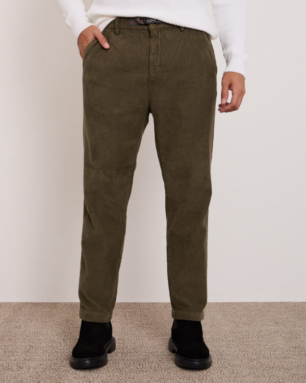 Olive Subtle Corduroy Joggers