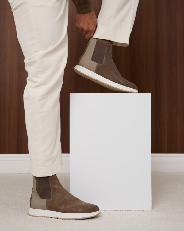 Mocha Chelsea Sneaker Boots