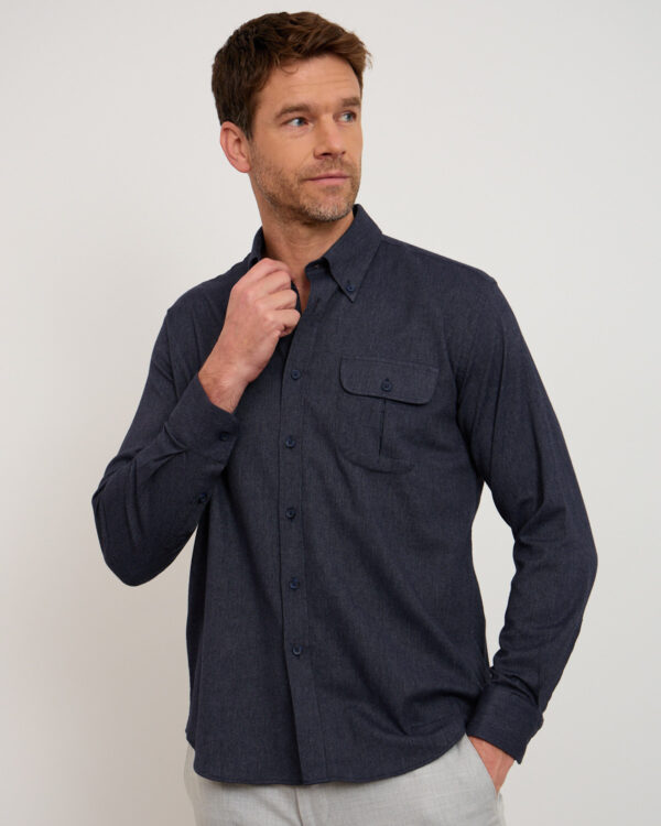 Navy Essential Cotton Shirt