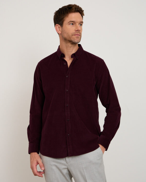 Bordeaux Calm Corduroy Shirt