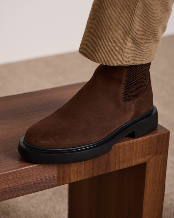 Mocha Classic Suede Chelsea Boots