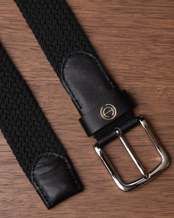 Black Elastic Woven Belt