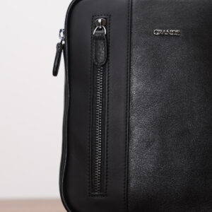 Black Motion Leather Cross Bag