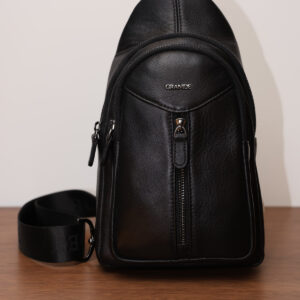 Black Prime Leather Sling Bag