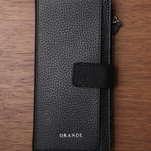 Black Leather Clutch Wallet