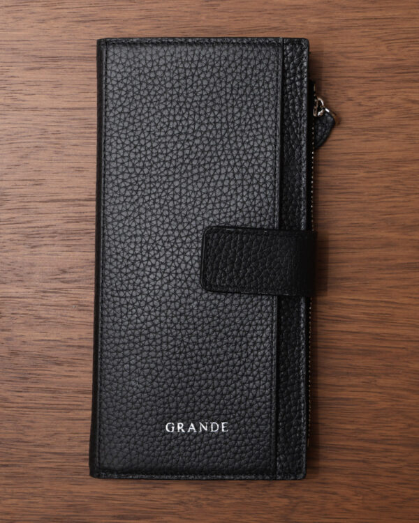 Black Leather Clutch Wallet