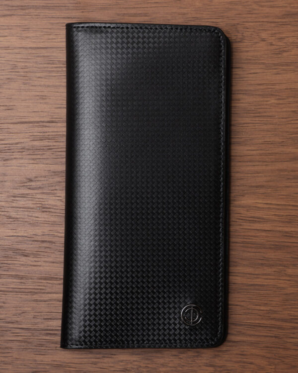 Black Leather Long Wallet