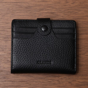 Black Textured Leather Wallet