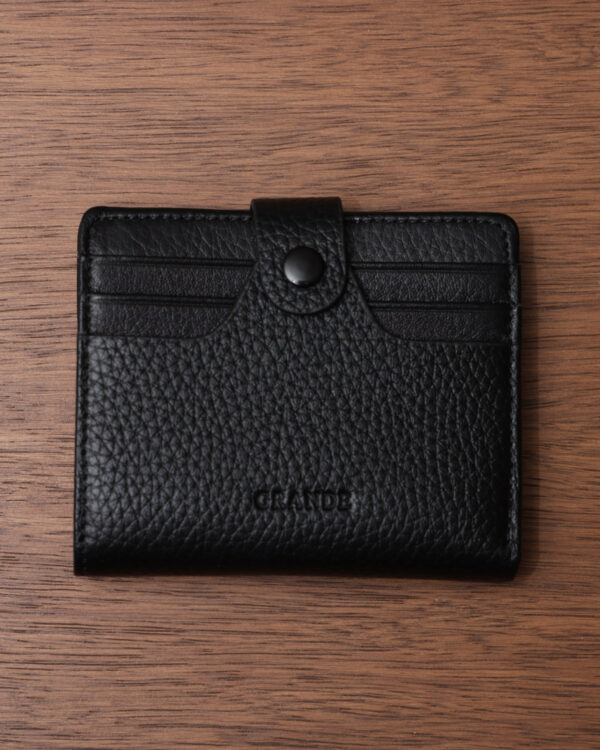 Black Textured Leather Wallet
