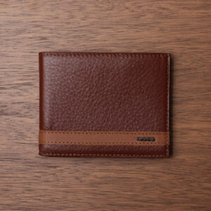 Brown Textured Leather Wallet