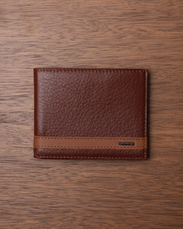 Brown Textured Leather Wallet