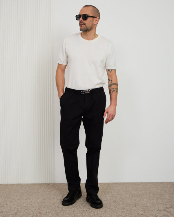 Black Relaxed Jogger Chinos
