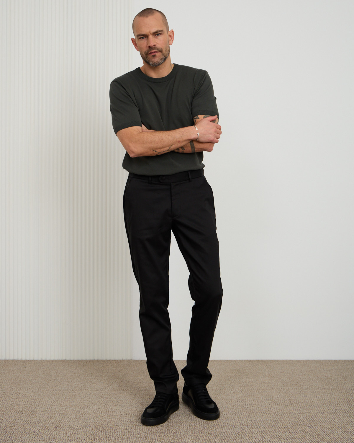 Black Daily Comfort Trousers