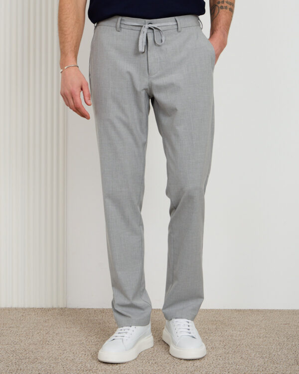 Grey Anti Wrinkle Wool Trousers