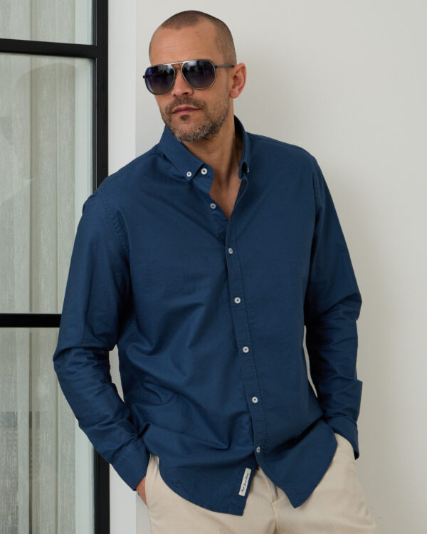 Indigo Oxford Basic Shirt