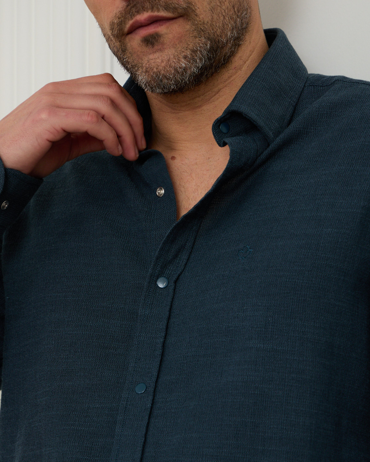 Petrol Daily Fit Linen Shirt