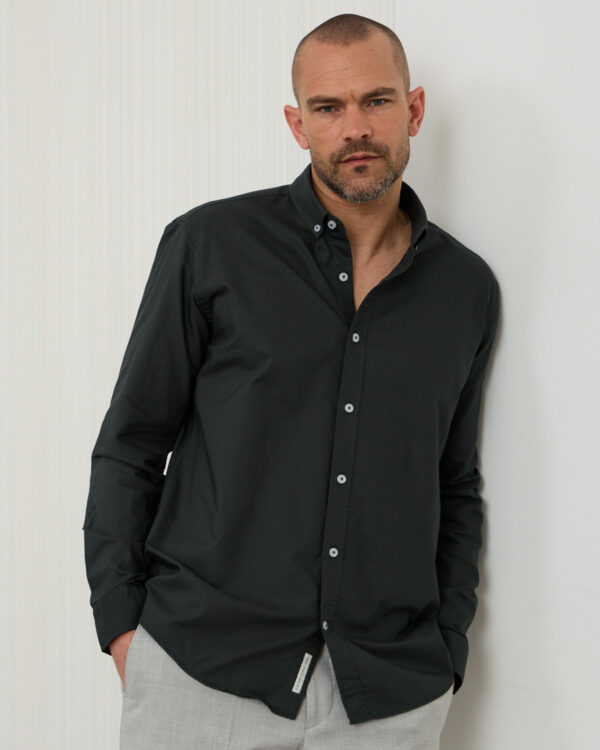 Olive Oxford Basic Shirt