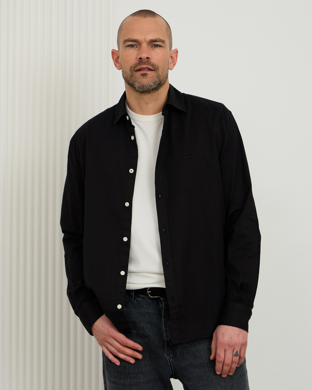Black Clean Cotton Shirt