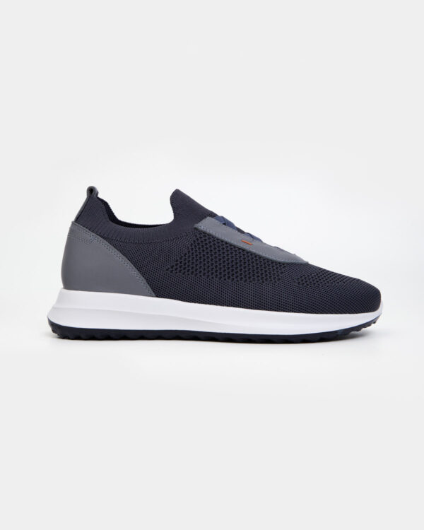 Grey Knitted Slip On Trainers