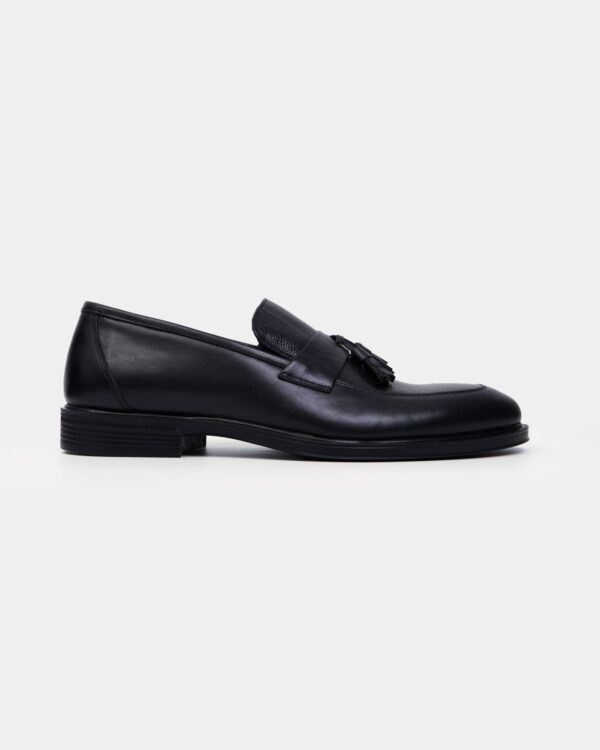 Black Prime Tassel Loafers
