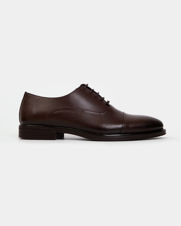 Brown Mixed Texture Lace Ups