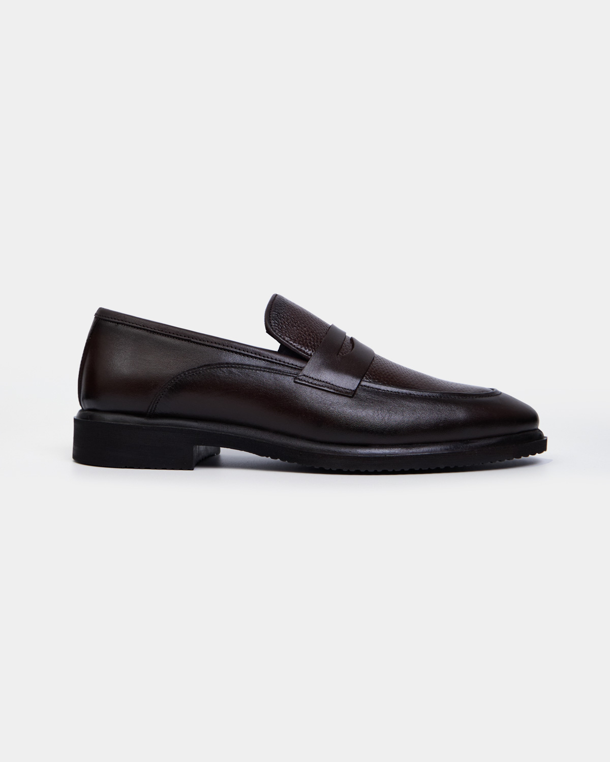 Brown Classy Textured Loafers