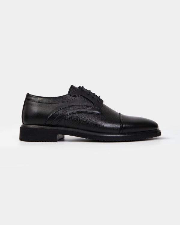 Black Gentle Textured Lace Ups