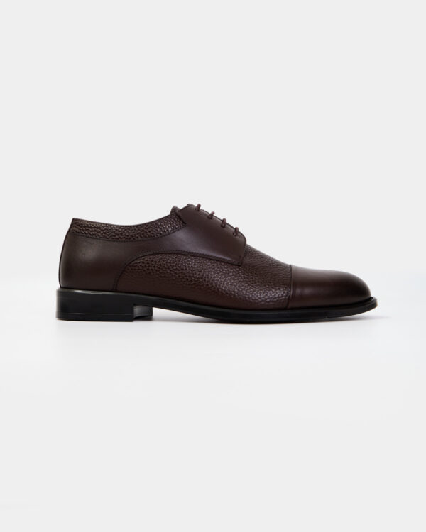 Brown Prime Textured Lace Ups