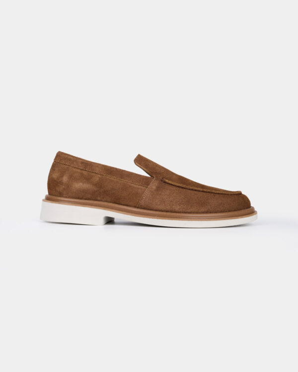 Brown Light Suede Loafers