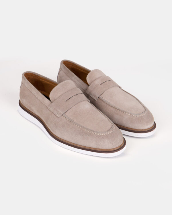 Beige Classic Step Loafers