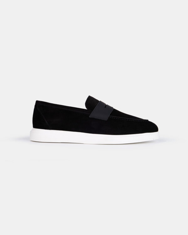 Black Soft Suede Loafers