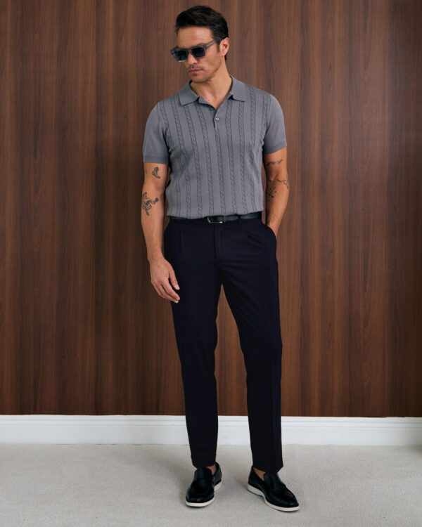 Navy Timeless Cuffed Trousers