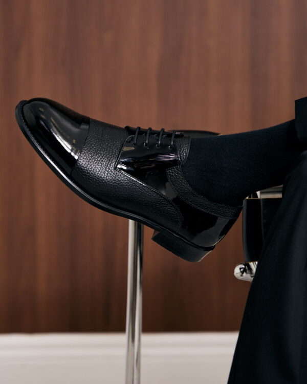 Black Prime Textured Ceremony Shoes