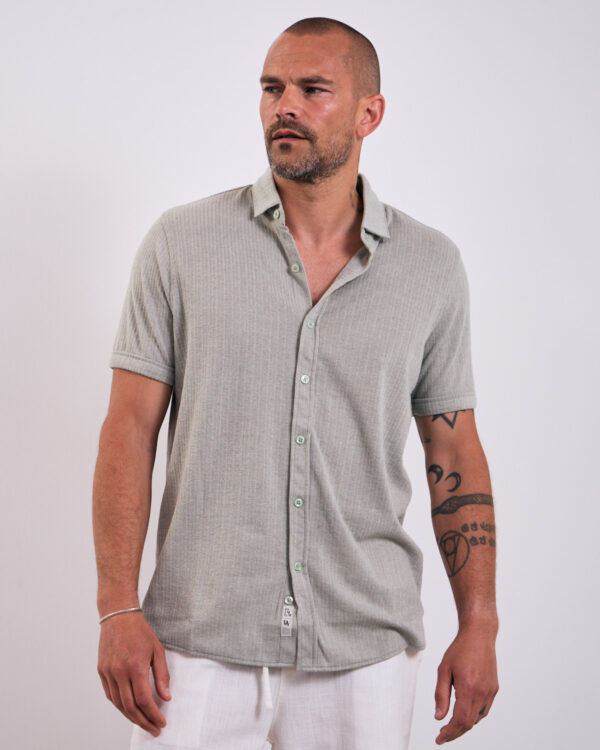 Mint Elegant Textured Shirt