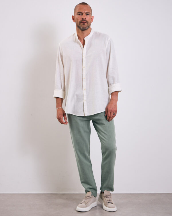 Mint Relaxed Linen Trousers